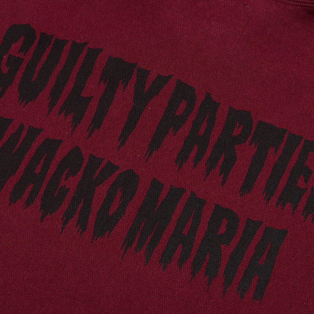 Heavyweight Pullover Hooded Sweatshirt Type-3 - Burgundy