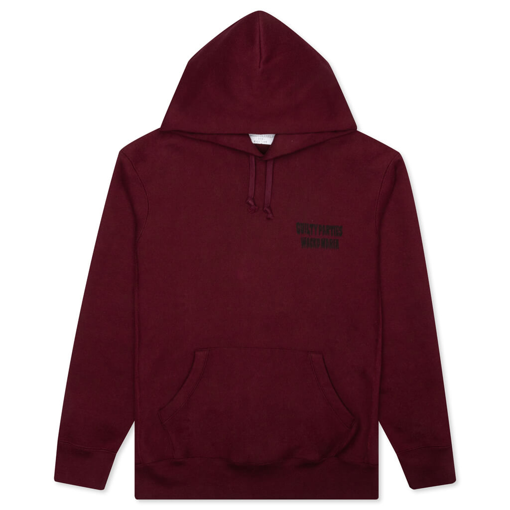 Heavyweight Pullover Hooded Sweatshirt Type-3 - Burgundy