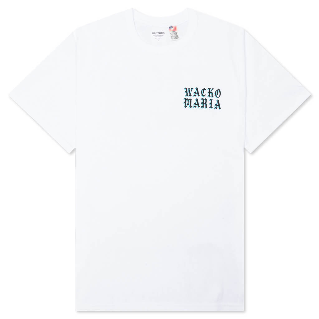USA Body Crewneck T-Shirt Type-2 - White