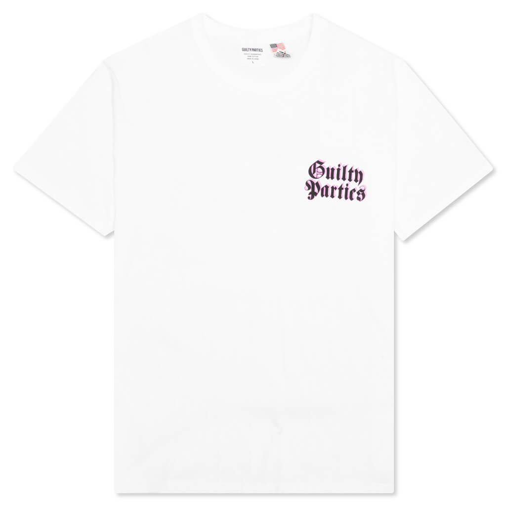 USA Body Crewneck T-Shirt Type-6 - White