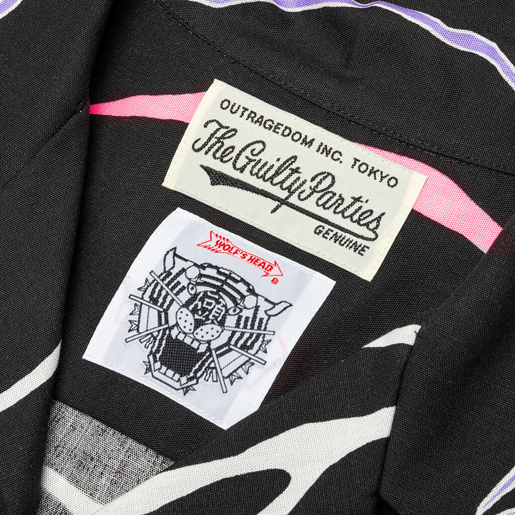 Wolf's Head S/S Hawaiian Shirt - Black