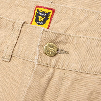 Washed Duck Work Pants - Beige