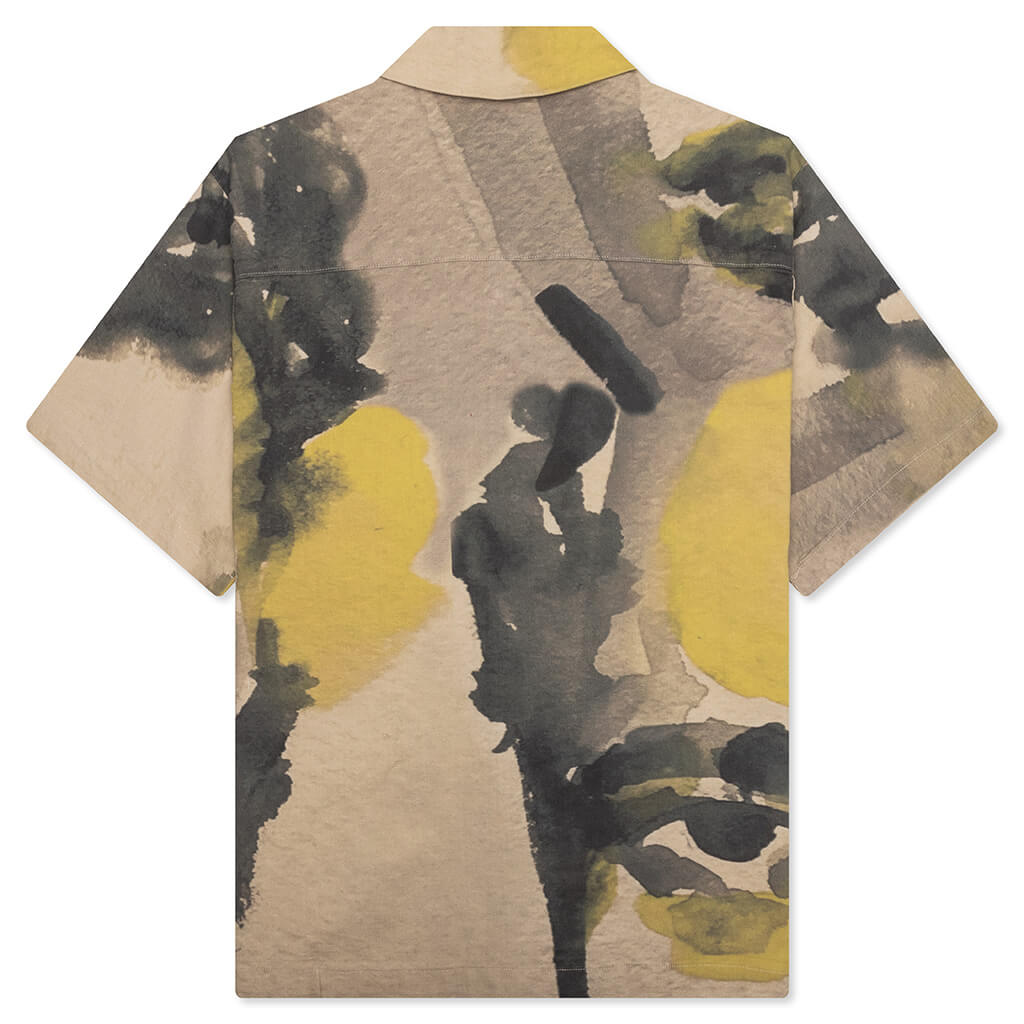 Watercolor Face Camp Shirt - Multi
