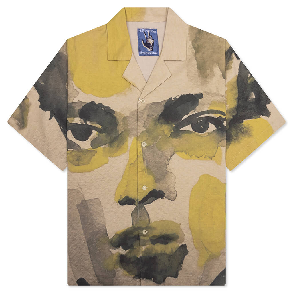 Watercolor Face Camp Shirt - Multi