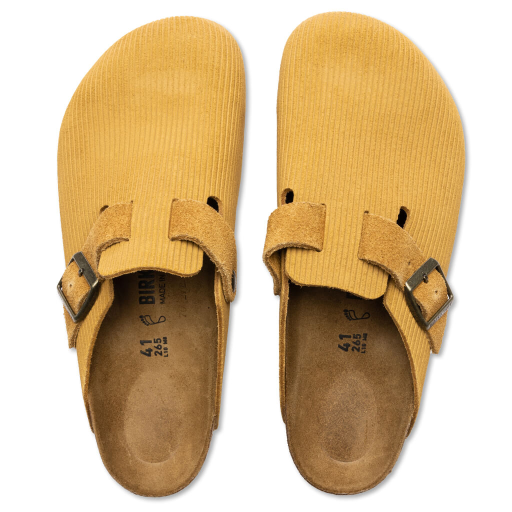 Wide Boston Suede Embossed - Cork Brown