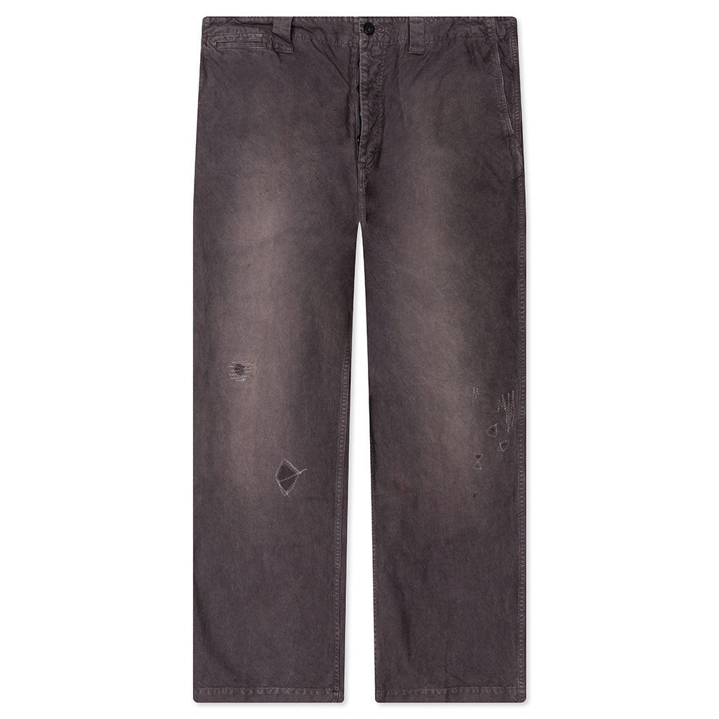 Wide Chino Crash Pants - Black