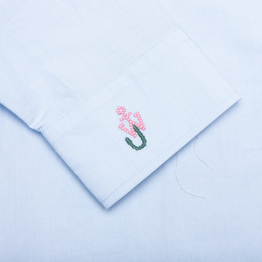 Window Embroidery Shirt - Light Blue