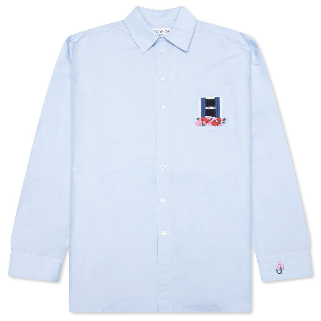 Window Embroidery Shirt - Light Blue