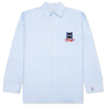 Window Embroidery Shirt - Light Blue