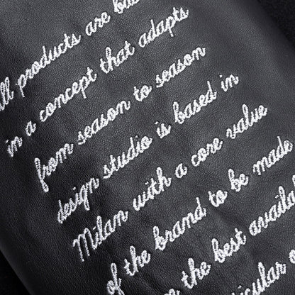 Wiz Dices Lea Wool Varsity Jacket - Black/White