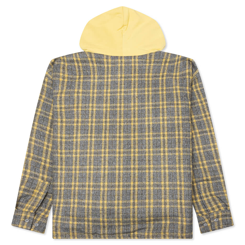 Wolf Hooded Overshirt - Grey