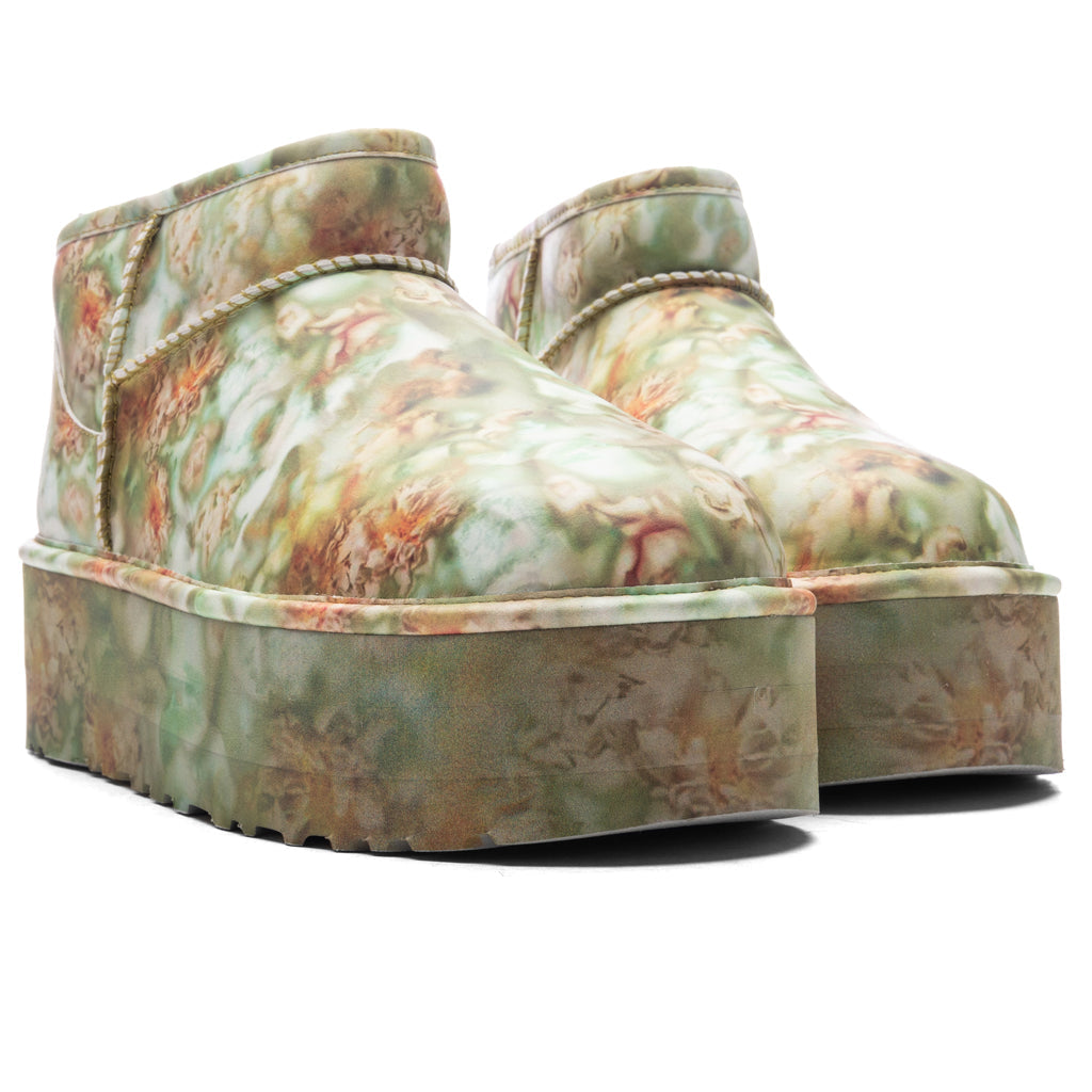 UGG x Collina Strada Classic Ultra Mini Platform - Green Floral