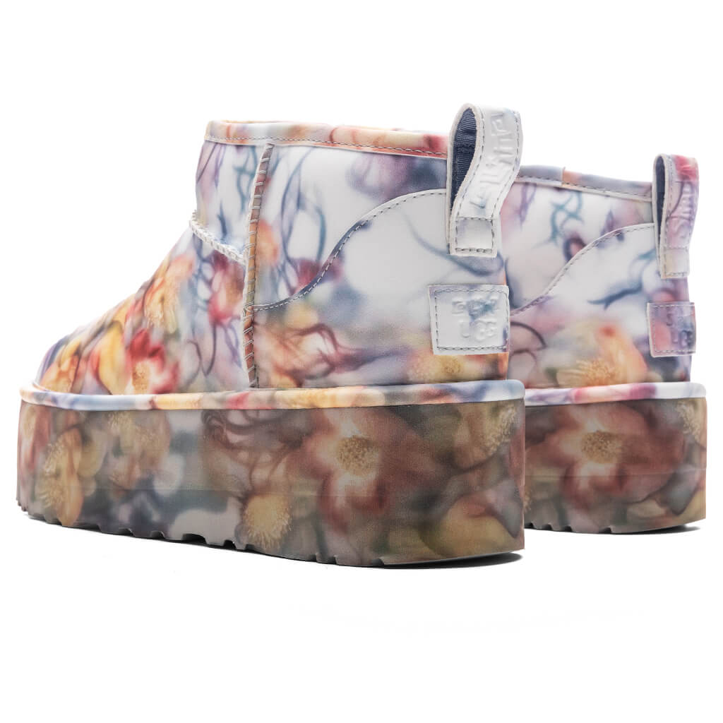 UGG x Collina Strada Classic Ultra Mini Platform - Light Blue Floral