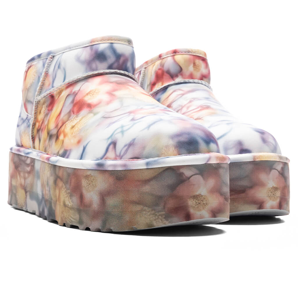 UGG x Collina Strada Classic Ultra Mini Platform - Light Blue Floral