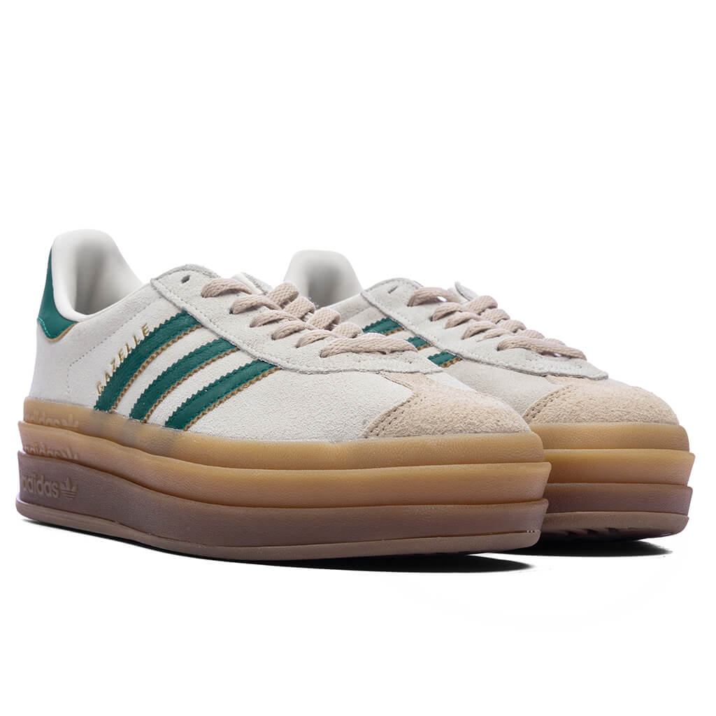Womens Gazelle Bold - Cream White/Collegiate Green/Magic Beige