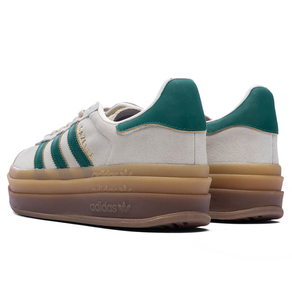 Womens Gazelle Bold - Cream White/Collegiate Green/Magic Beige