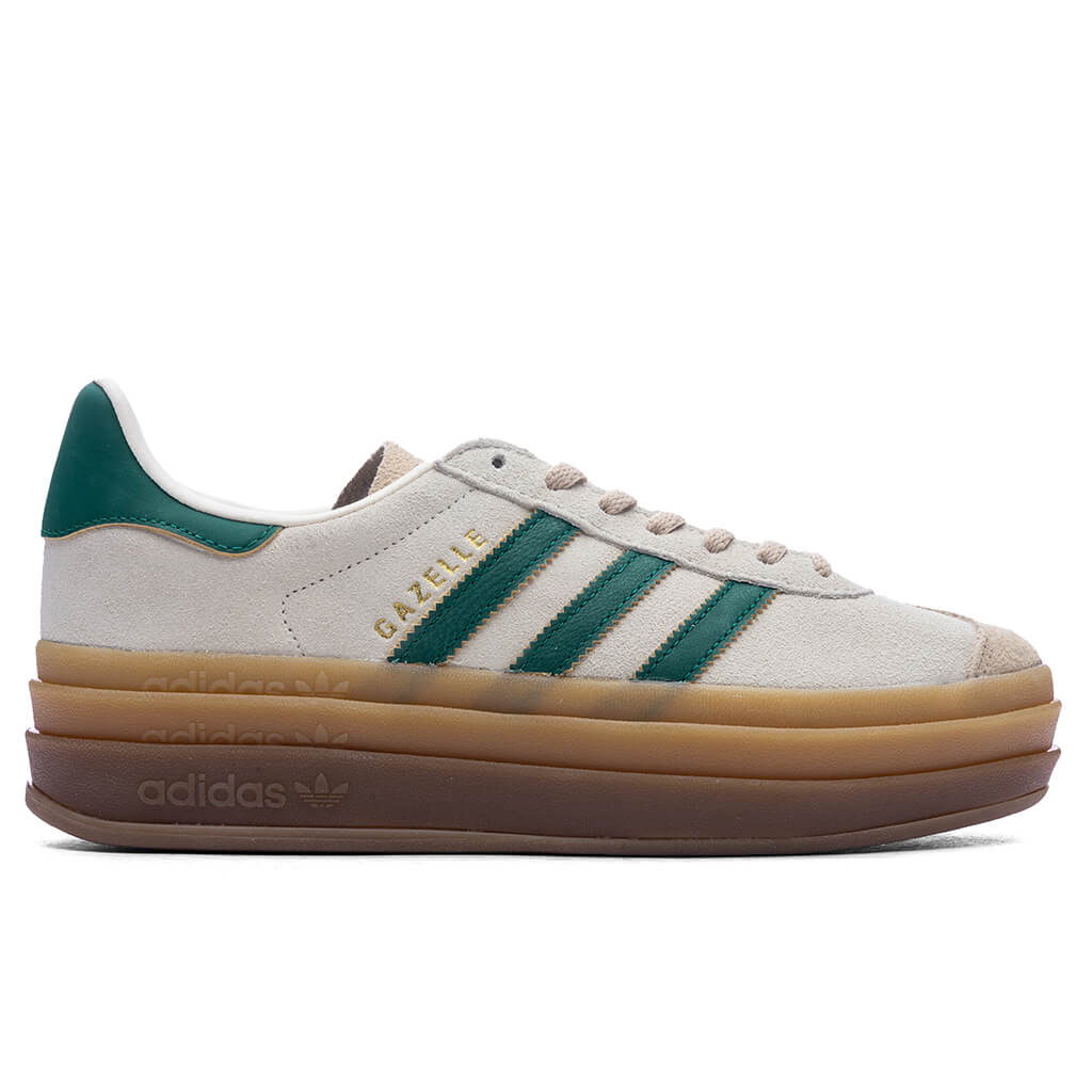 Womens Gazelle Bold - Cream White/Collegiate Green/Magic Beige