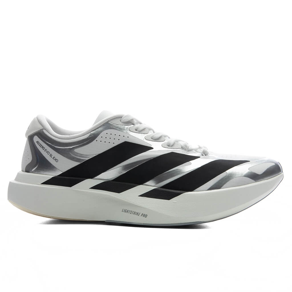 Women's Adizero Evo SL Exo - Footwear White/Core Black/Iron Metallic
