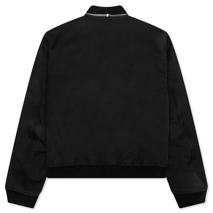 Wool Bomber Jacket - Black