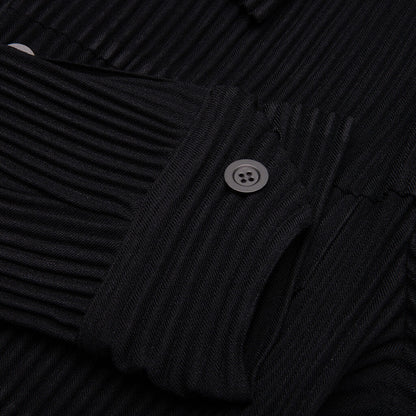 Wool Like Light Trucker Jacket - Black