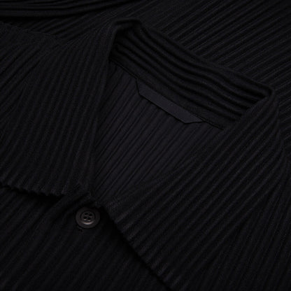 Wool Like Light Trucker Jacket - Black