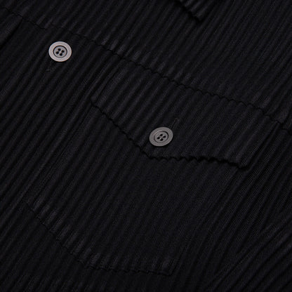 Wool Like Light Trucker Jacket - Black