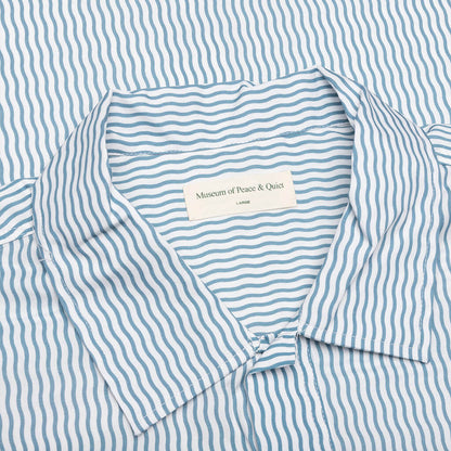 Wordmark Poplin Button-Up - Baby Blue