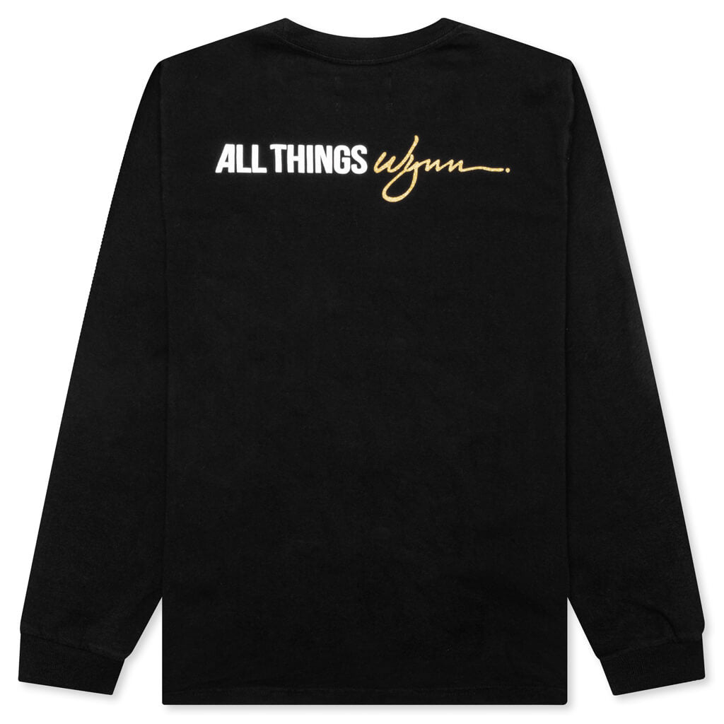 Feature x Wynn Logo Lock Up L/S Tee - Black