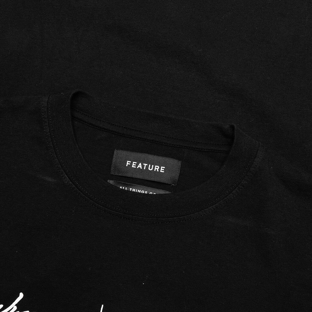 Feature x Wynn Logo Lock Up L/S Tee - Black