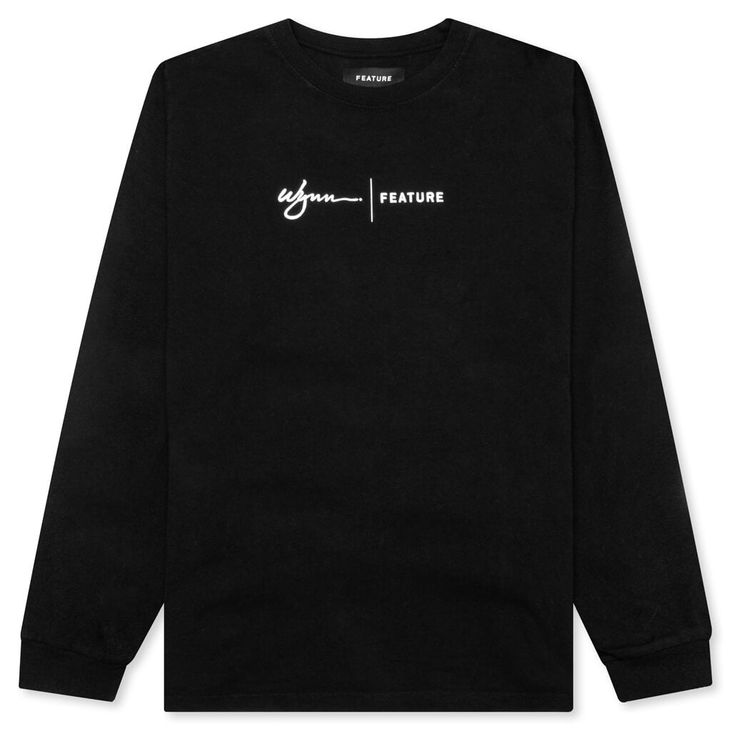 Feature x Wynn Logo Lock Up L/S Tee - Black