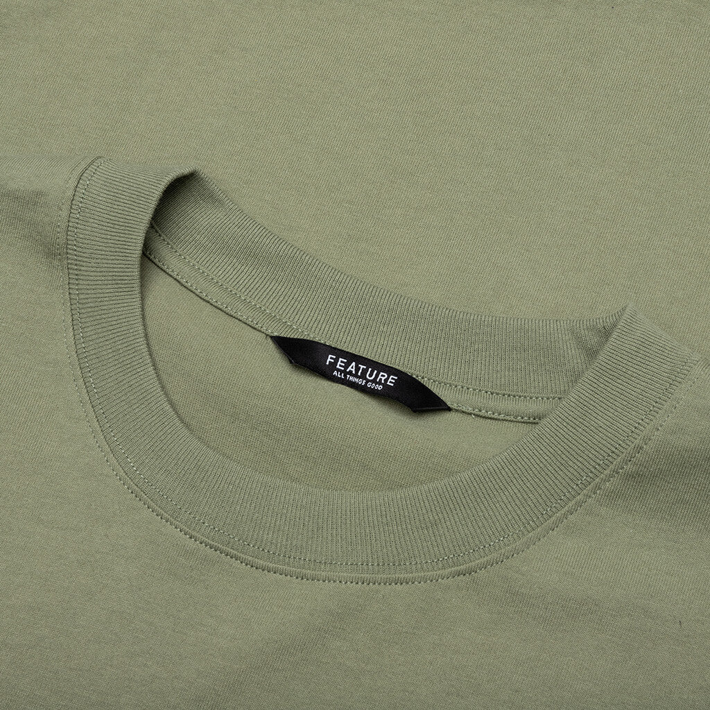 Feature x Wynn Plaza Tee - Oil Green