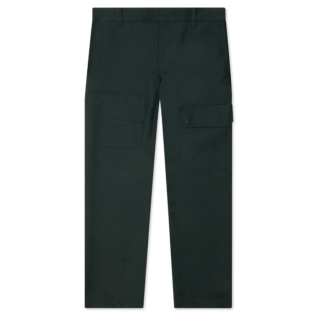 Wool Gabardine Carpenter Pant - Evergreen