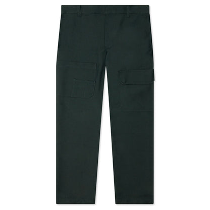 Wool Gabardine Carpenter Pant - Evergreen