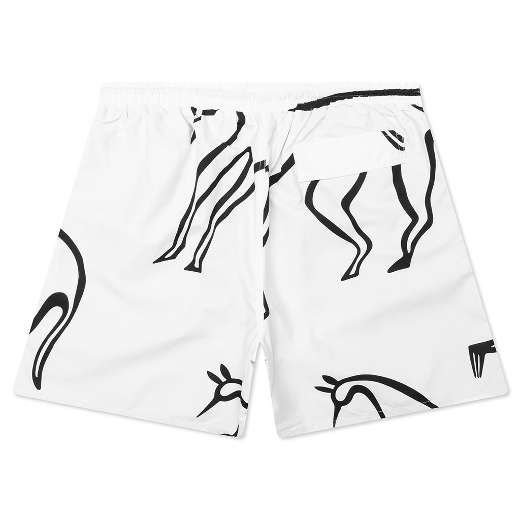Yoga Walks Swim Shorts - White