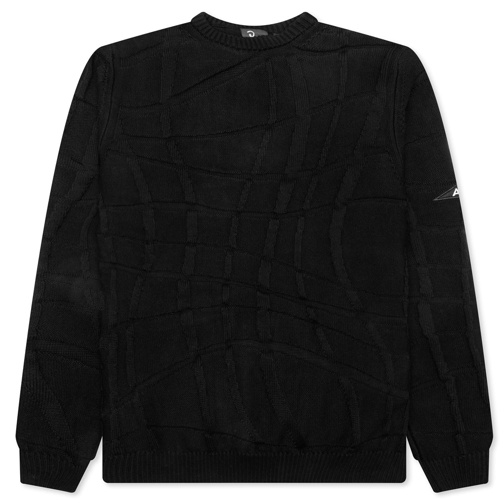 Your Boring Abstract Village Knitted Pullover - Black