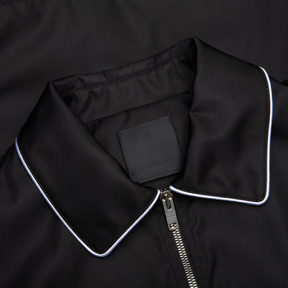 Zipped Jacket with Chandelier and Snake Embroideries - Black
