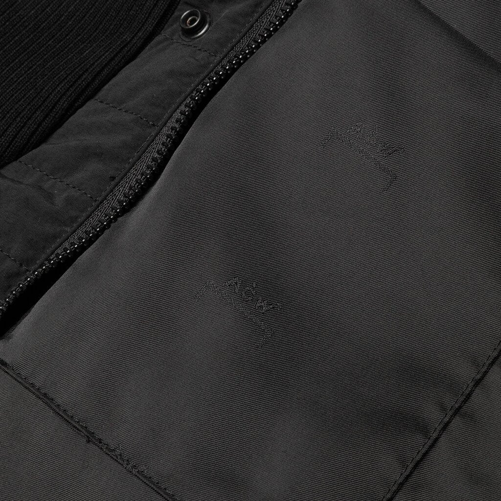 Padded Pocket Rib Gilet - Black