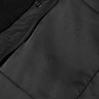 Padded Pocket Rib Gilet - Black