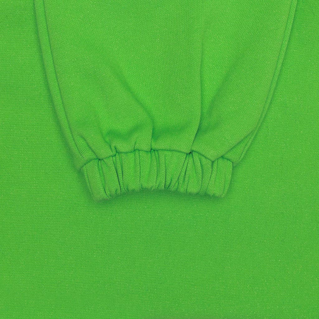 Embroidery Patch Detail Sweats - Neon Green