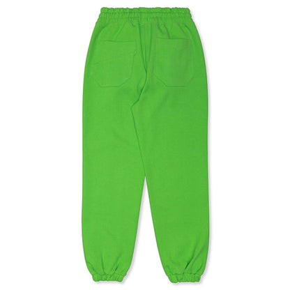 Embroidery Patch Detail Sweats - Neon Green