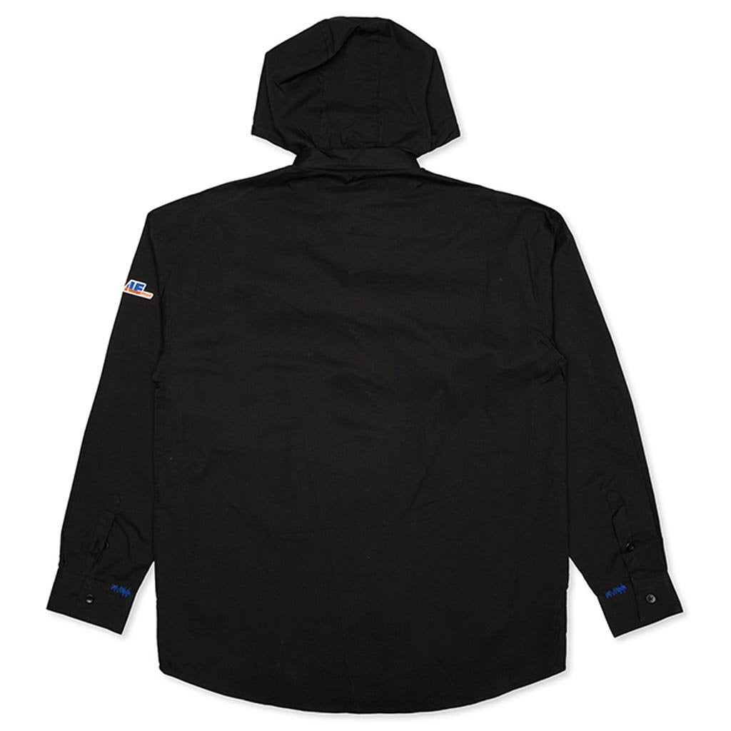 Oversized Fit Hoodie Shirt - Black