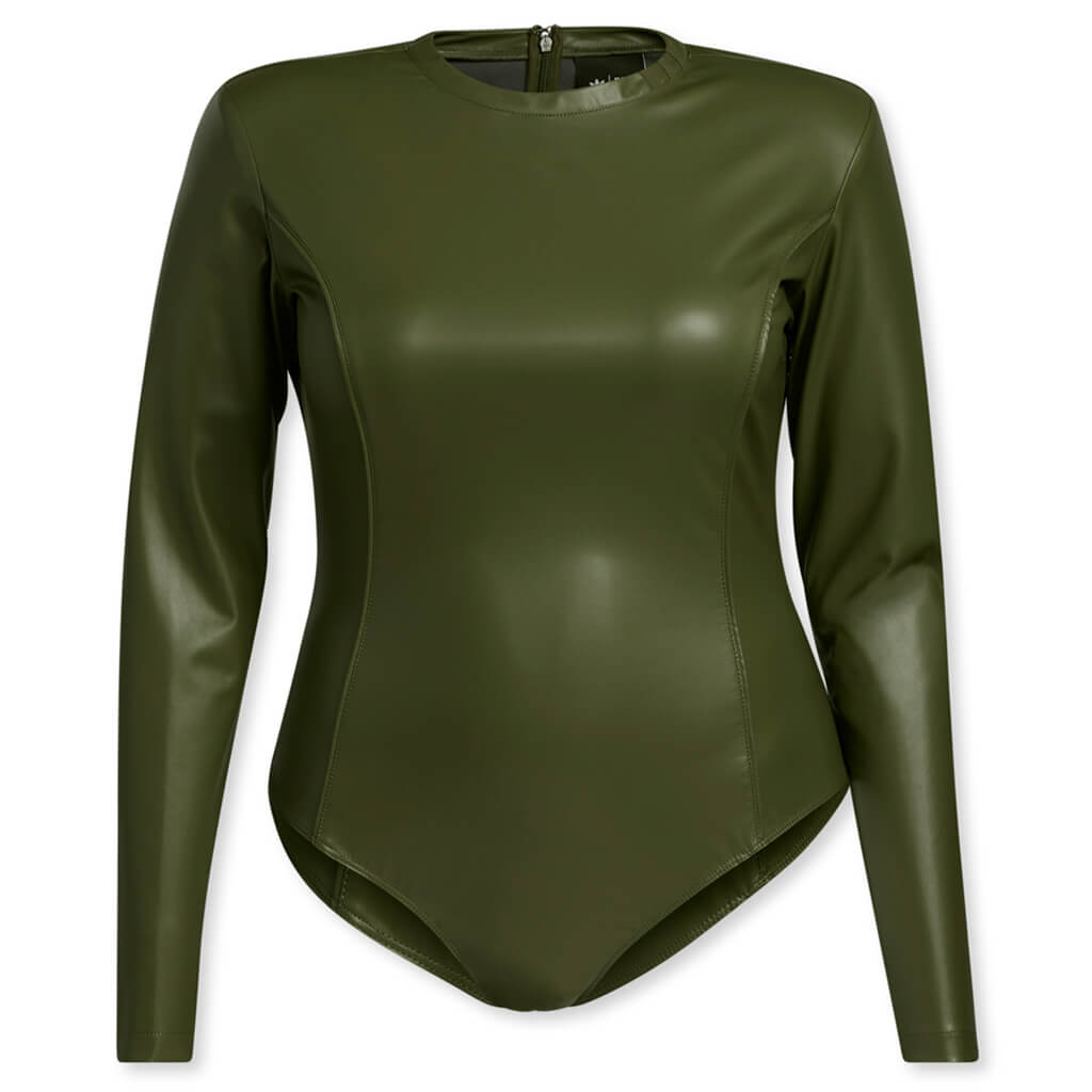 adidas x IVY PARK Women's Plus Size Faux Leather Bodysuit - Wild Pine