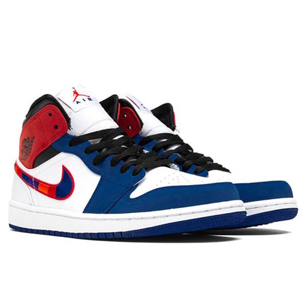 Air 1 Mid SE - White/University Red/Rush Blue/Black