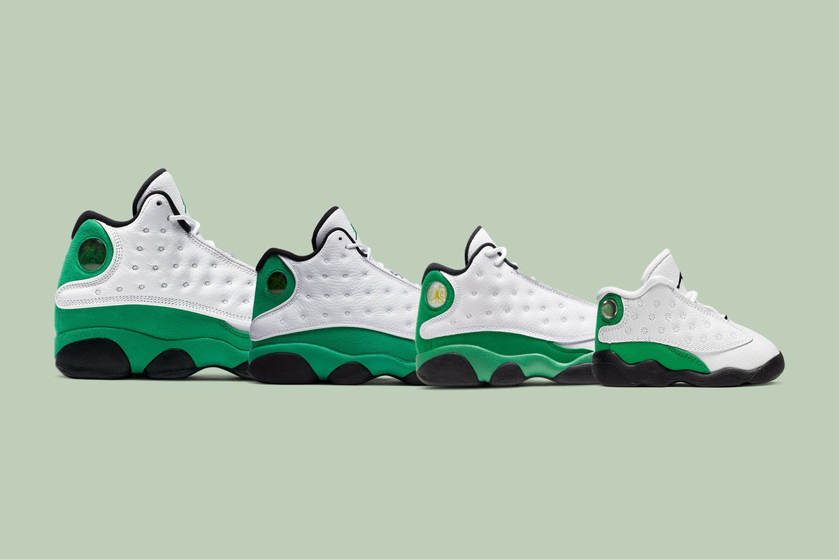 Air Jordan 13 Retro (TD) "Lucky Green" - White/Black