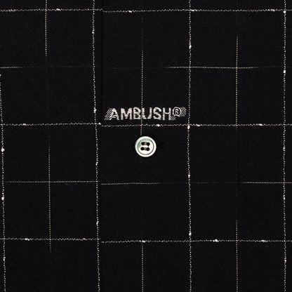 Logo Open Collar Shirt - Black