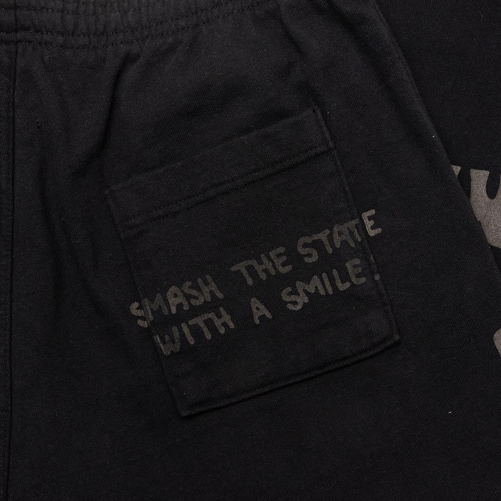 Tonal Type Print Sweatpant - Black