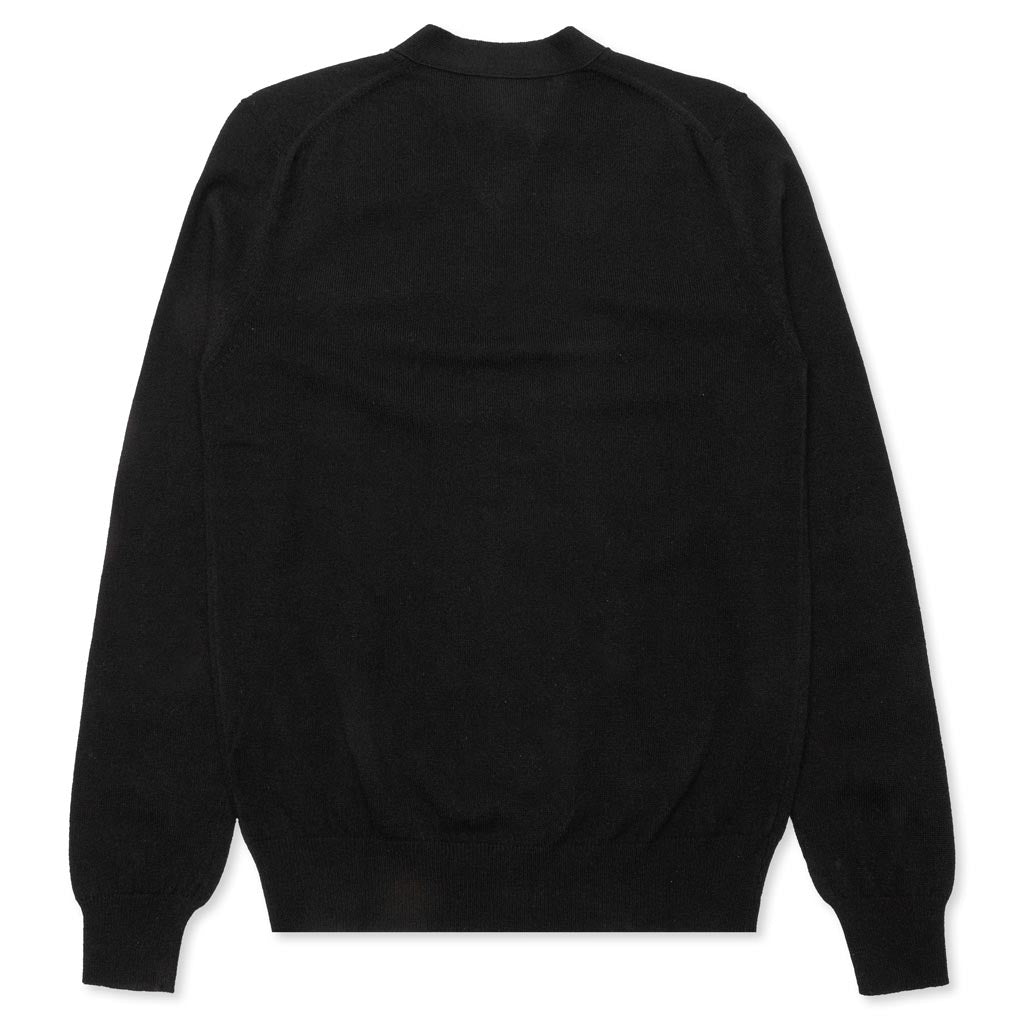 Double Heart Cardigan - Black