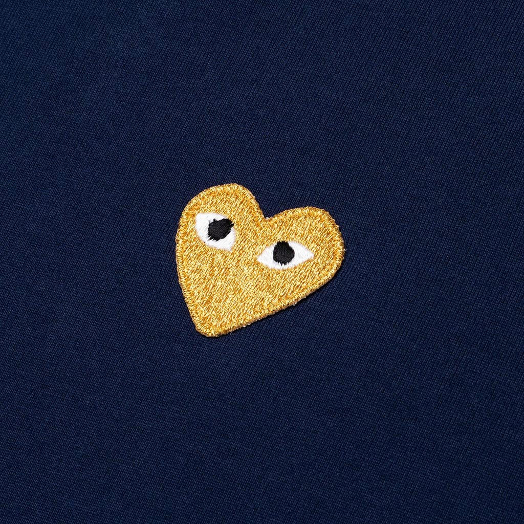 Gold Heart T-Shirt - Navy
