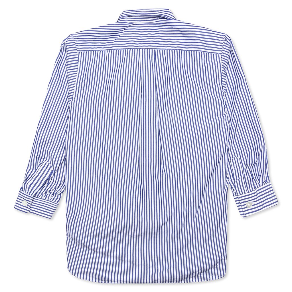 Kid's L/S Striped Shirt - White/Blue