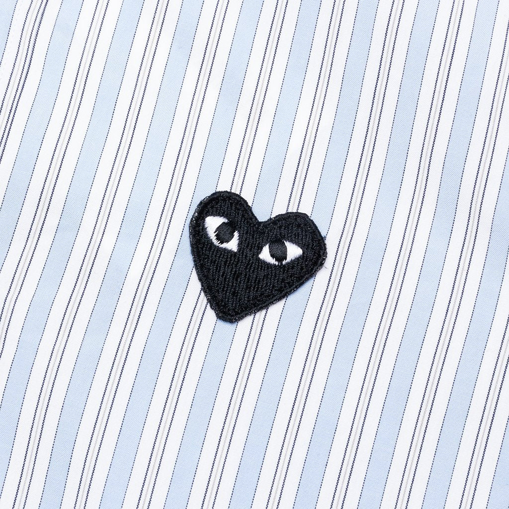 Kid's L/S Striped Shirt - White/Light Blue